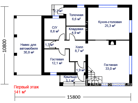 1 этаж Проект дома ЯГ 198-50